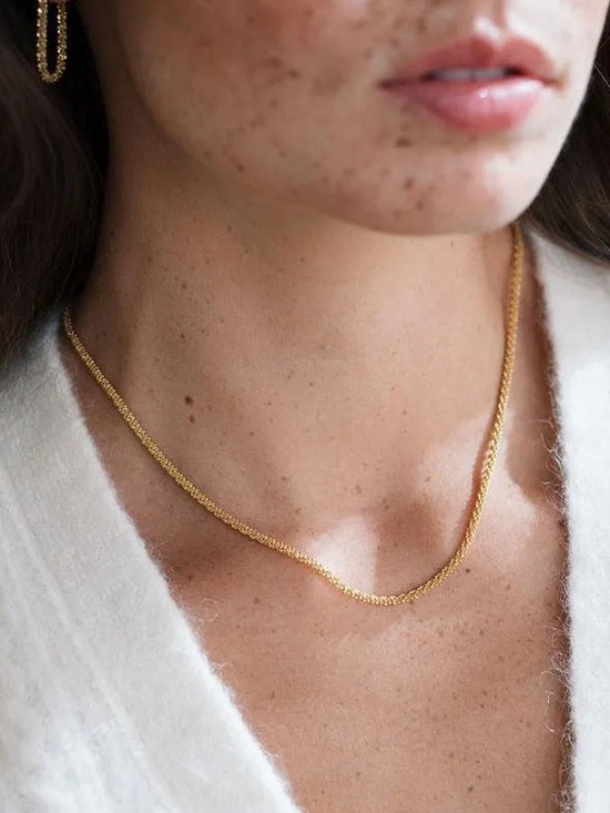 Anthropologie Jewelry - Gold Rope Chain Necklace Q1034